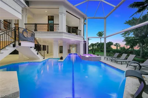 a view of a garden with a slide
