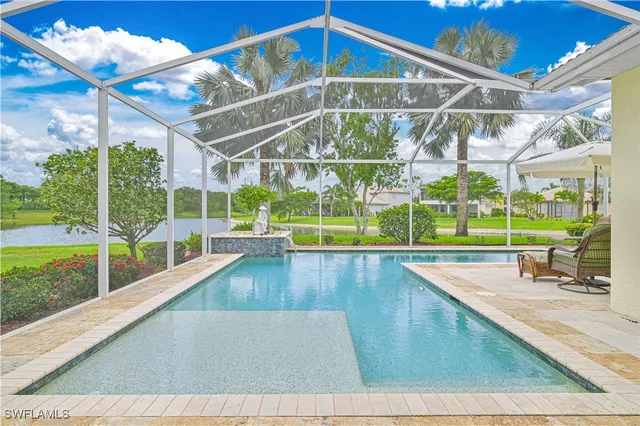 a view of outdoor space with swimming pool