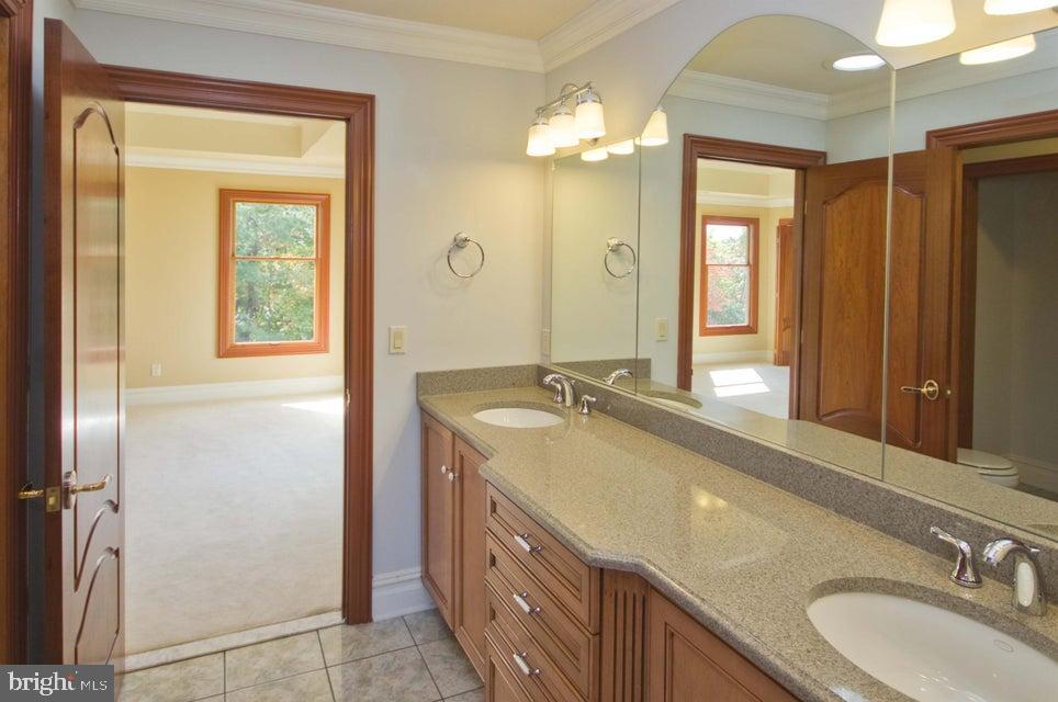 79 Potts Road Robbinsville, NJ 08691 - Photo 10 of 20 a bathroom with a granite countertop sink and a mirror