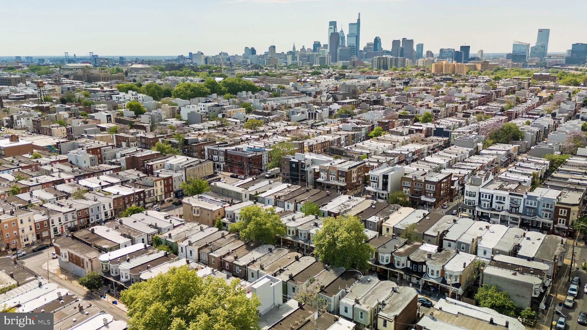 2932 Nicholas Street Philadelphia, PA 19121 - Photo 51 of 65 an aerial view of a city with lots of residential buildings