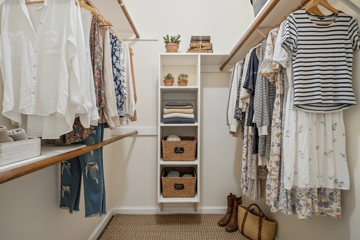 3930 Tumbleweed Lane Baytown, TX 77521 - Photo 13 of 23 a view of walk in closet with clothes and shoes