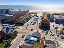 an outdoor space with furniture