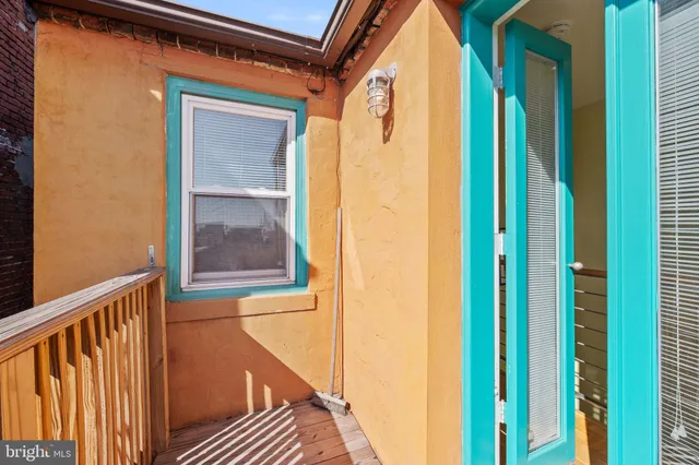 a view of balcony and door