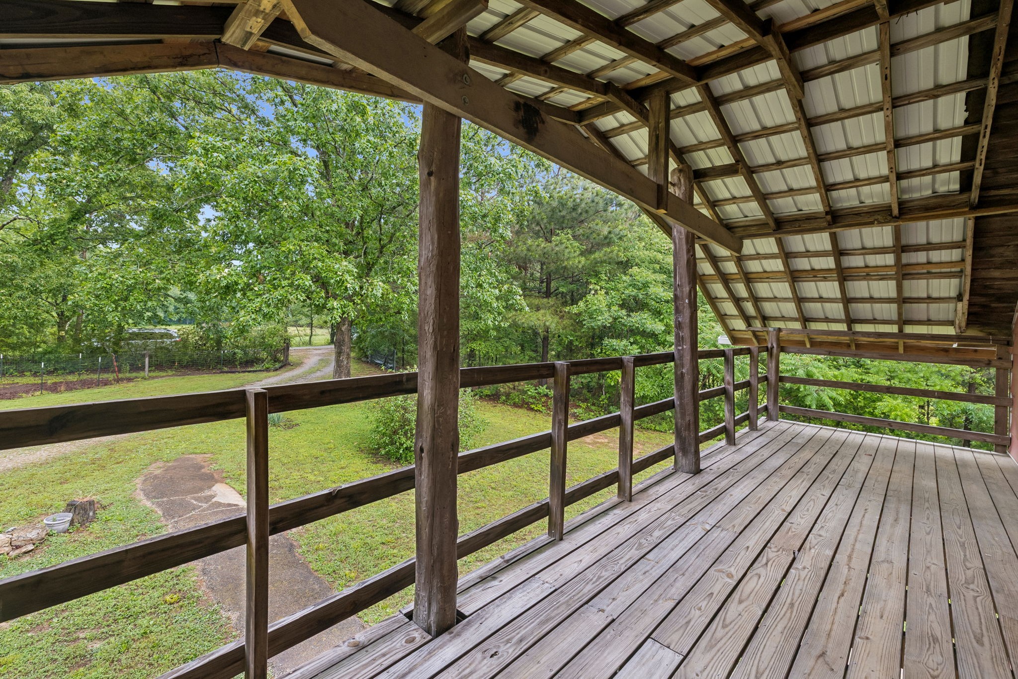 121 Hannah Road Summertown, TN 38483 - Photo 35 of 52 a view of balcony with wooden floor