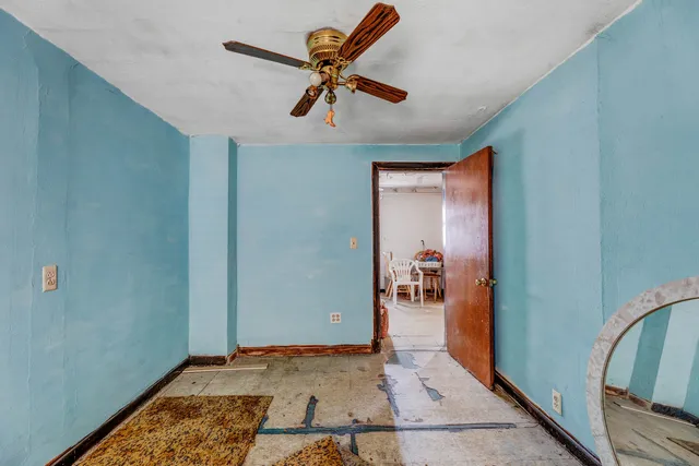 a view of hallway with livingroom