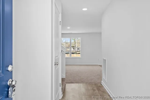a view of hallway with window