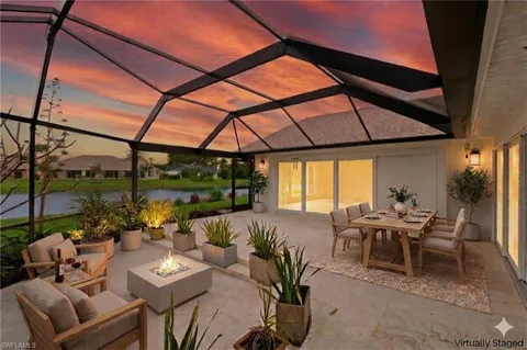 a view of an outdoor space with furniture and table in patio