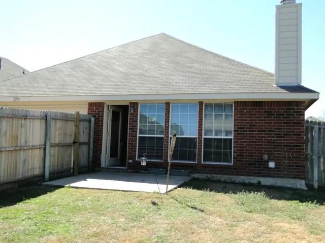 a backyard of a house