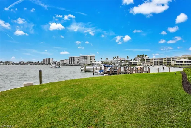 a view of a lake with houses