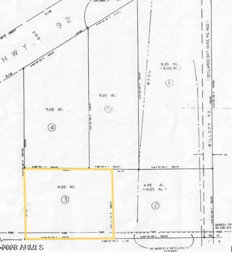 10259011 South Willson Road, Unit 3 Bisbee, AZ 85603 - Photo 2 of 2 Lot 3 on Survey