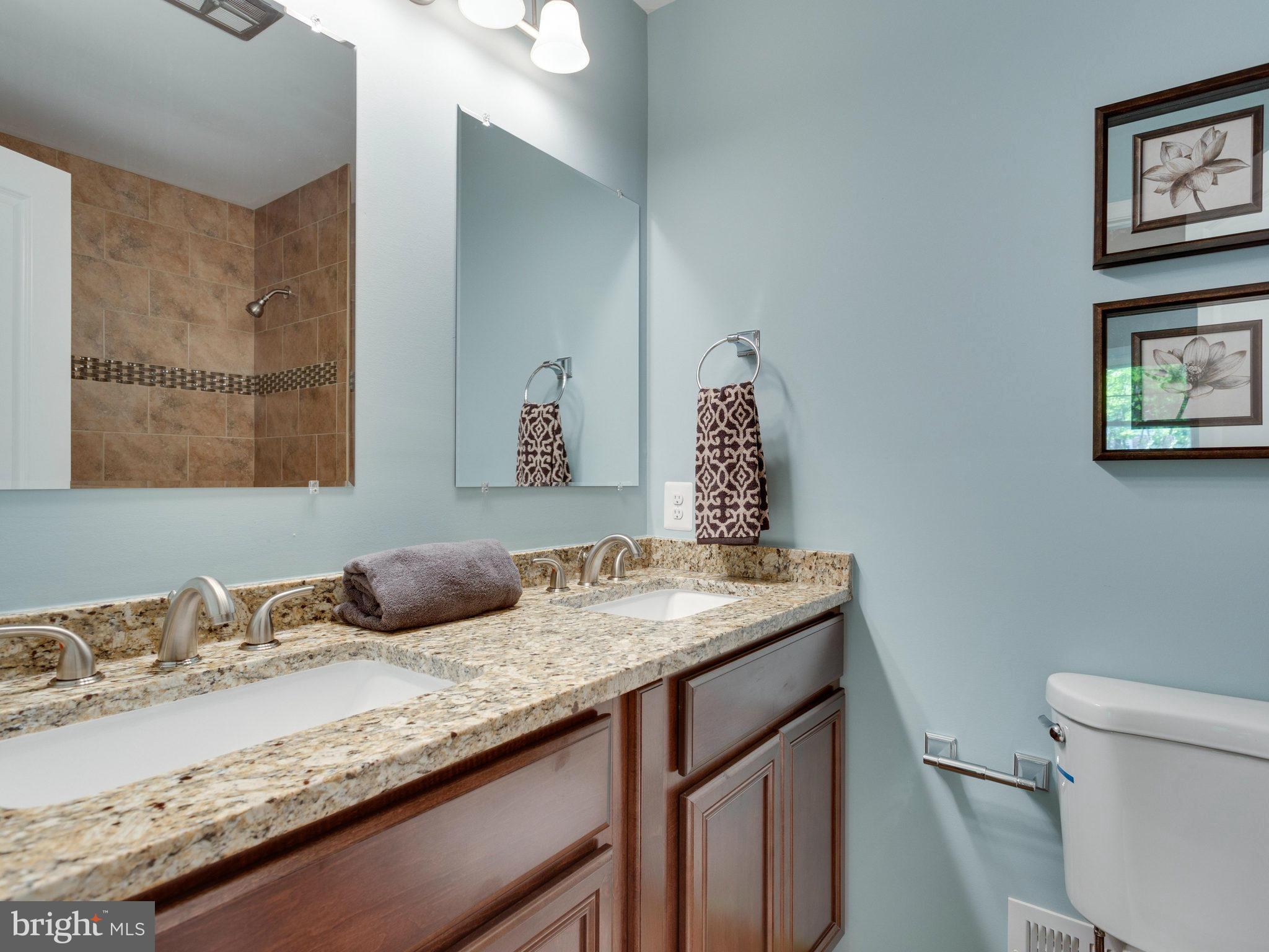 7120 Dryburgh Court Springfield, VA 22152 - Photo 20 of 30 Guest Bath with Dual Sink Vanity and Updates