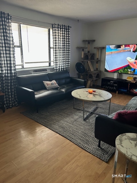 56 Angel Drive, Unit C Waterbury, CT 06708 - Photo 3 of 10 a living room with furniture a flat screen tv and a large window