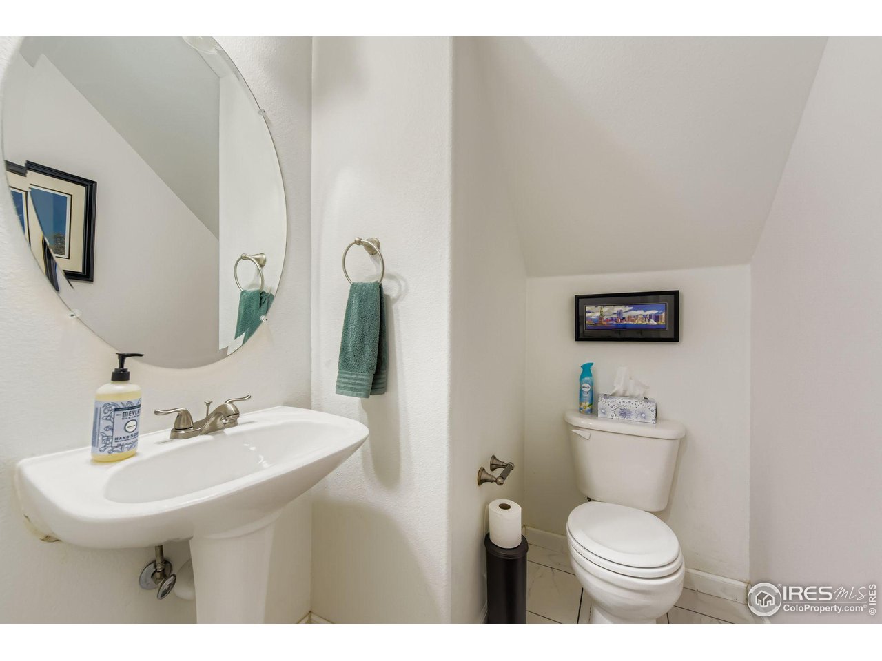8320 Stonybridge Circle Highlands Ranch, CO 80126 - Photo 9 of 9 a bathroom with a toilet a sink and mirror