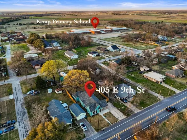 an aerial view of multiple house