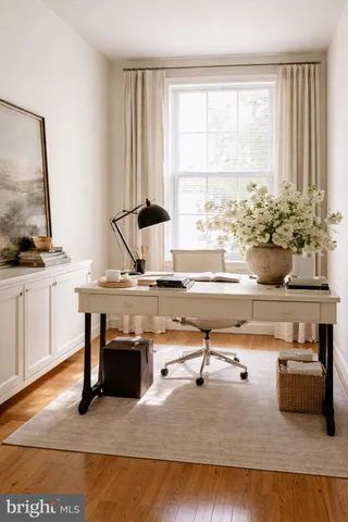 a room with furniture and window