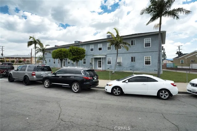 a car parked in front of a house