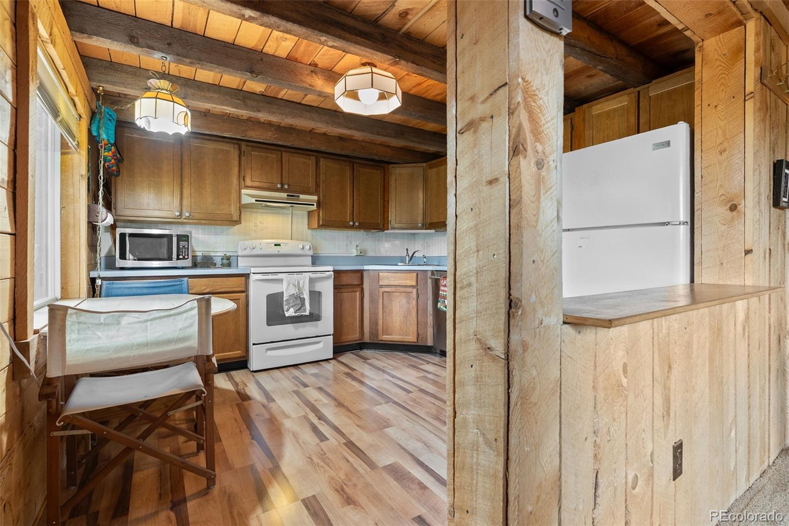62 Quartz Circle Bailey, CO 80421 - Photo 14 of 38 a kitchen with stainless steel appliances granite countertop a stove and a refrigerator