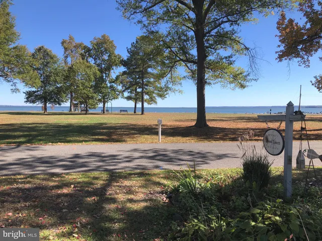a view of a lake with outdoor space
