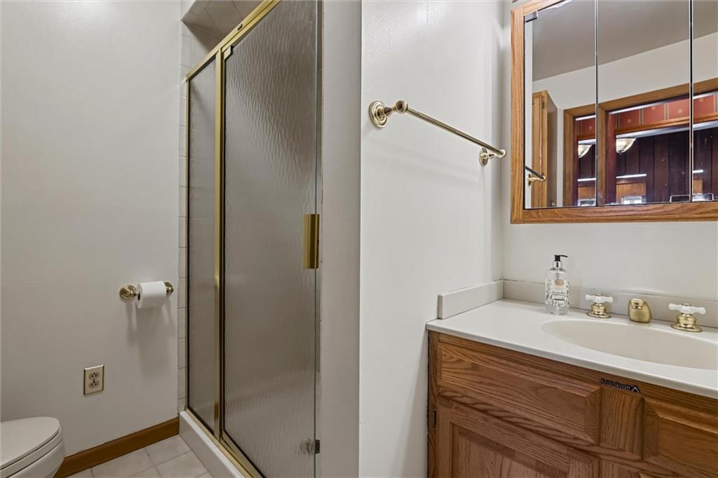 121 Brewer Road Saxonburg, PA 16056 - Photo 19 of 50 a bathroom with a shower and a sink