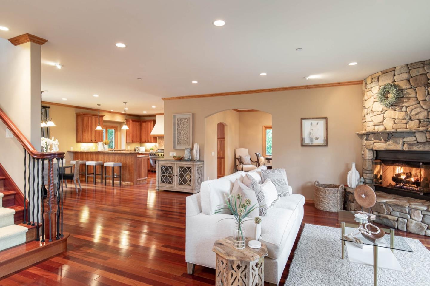 2876 Oak Knoll Road Pebble Beach, CA 93953 - Photo 4 of 14 a living room with furniture and a flat screen tv