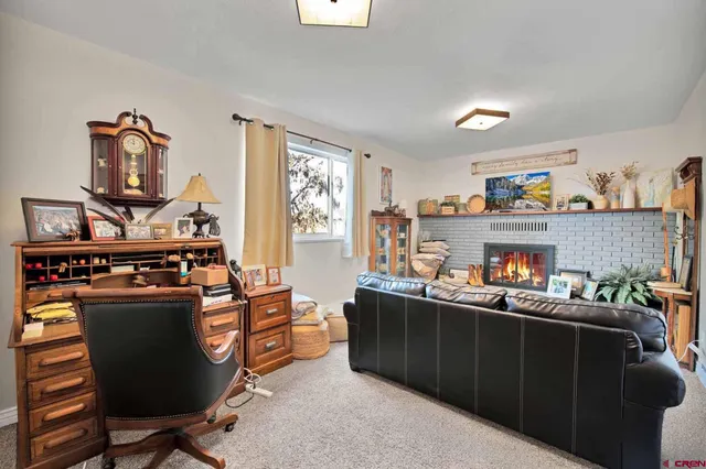 a room with furniture and a window