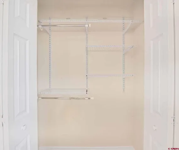 a close view of closet