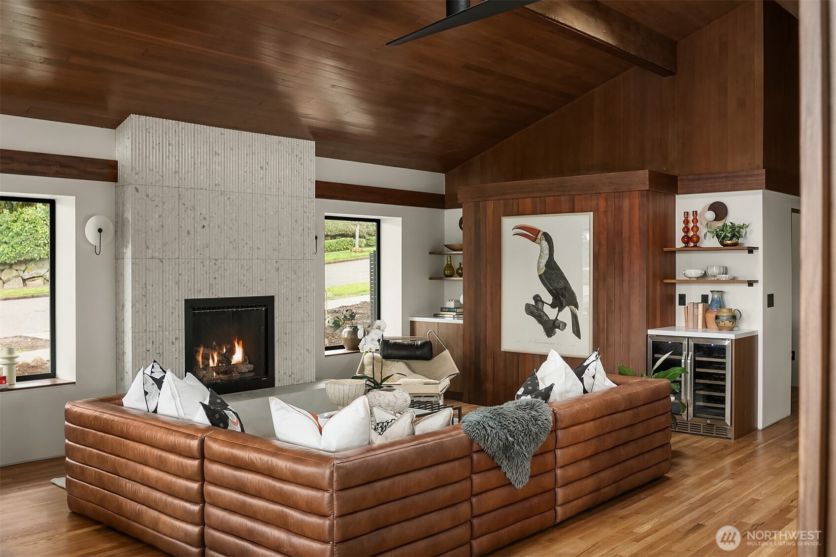 5010 Northeast 52nd Street Seattle, WA 98105 - Photo 16 of 40 a living room with furniture fireplace and a large window