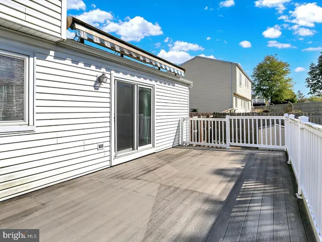 a view of a wooden deck