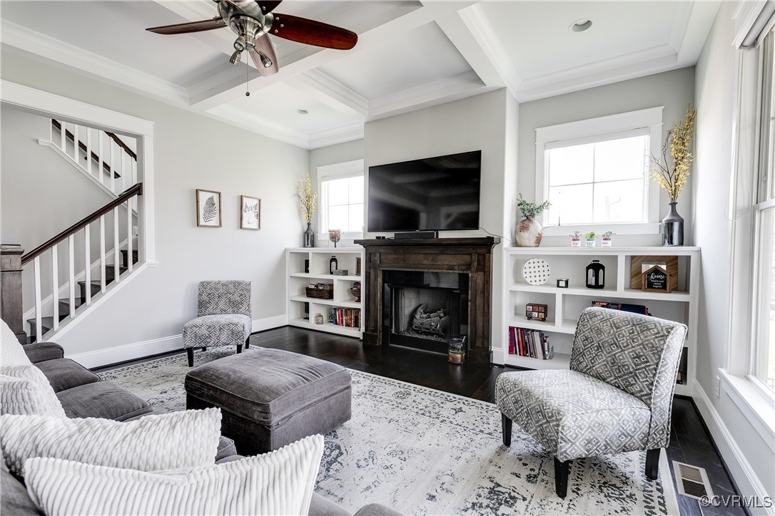16506 Binley Road Midlothian, VA 23112 - Photo 15 of 49 a living room with furniture fireplace and a flat screen tv