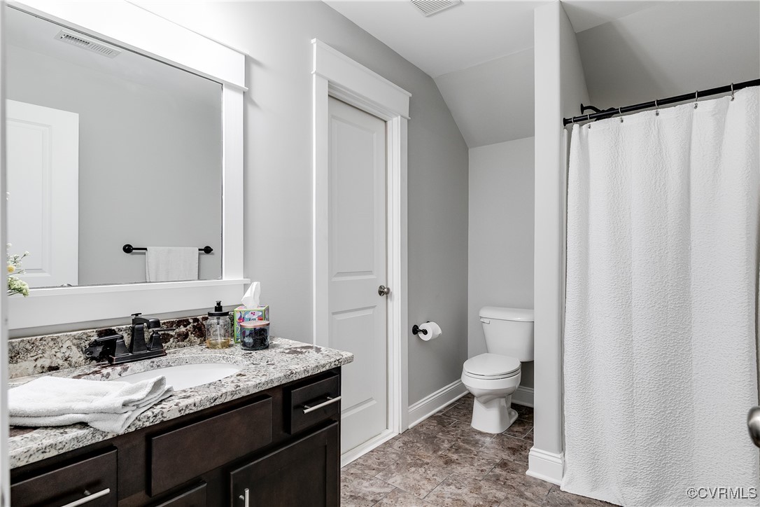 16506 Binley Road Midlothian, VA 23112 - Photo 41 of 49 a bathroom with a granite countertop sink and a mirror