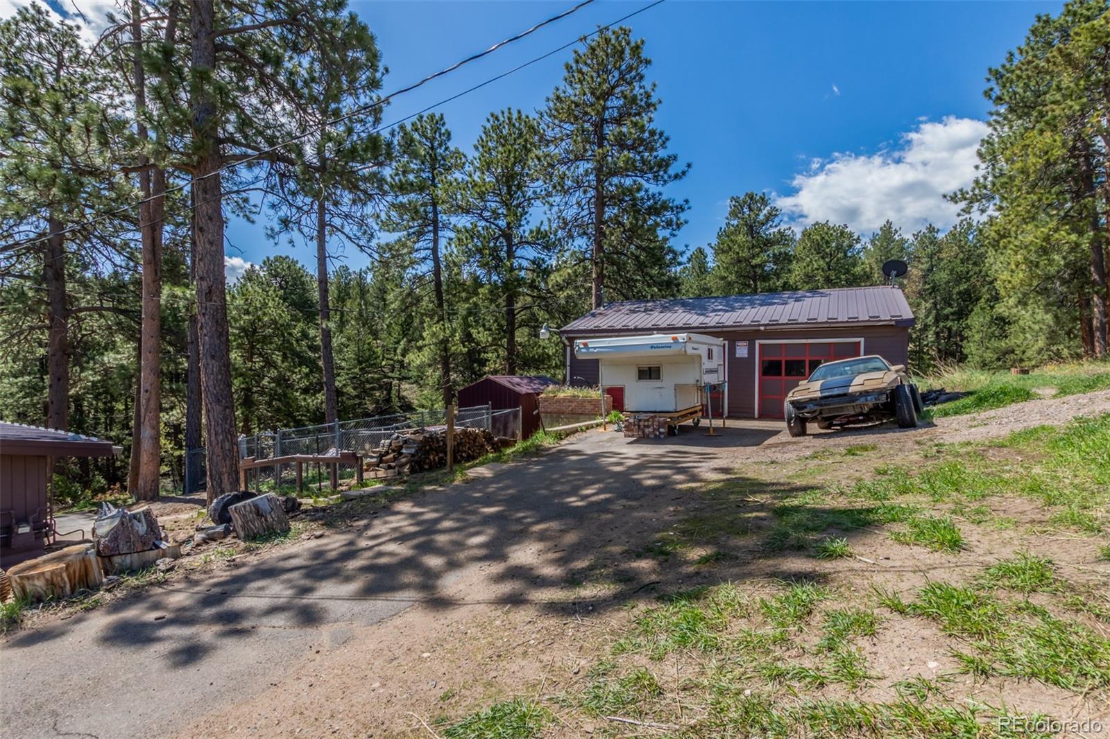 11388 Ranch Elsie Road Golden, CO 80403 - Photo 8 of 50 a view of a house with backyard and trees