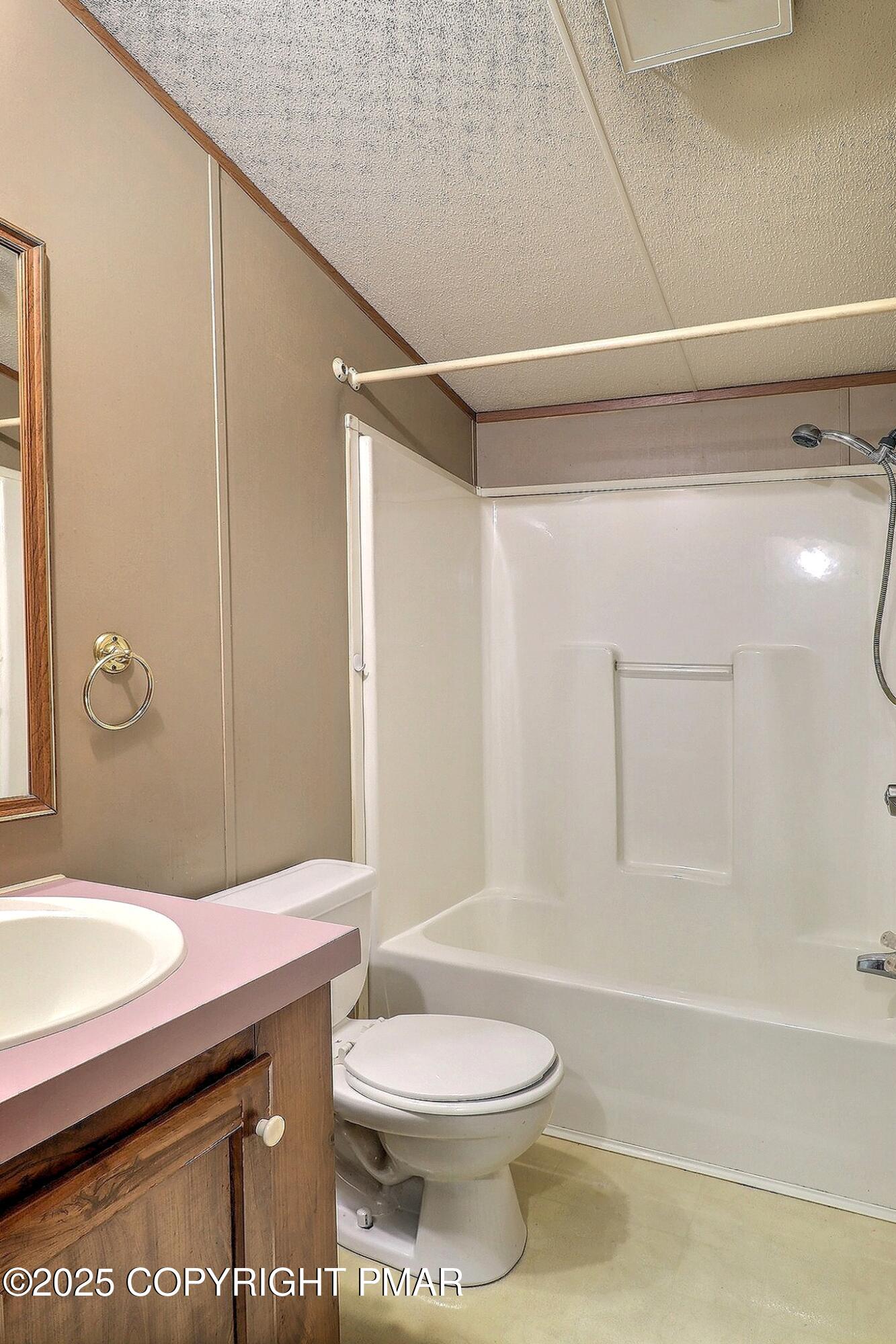 205 Oak Run Lane Stroudsburg, PA 18360 - Photo 25 of 29 a bathroom with a granite countertop bathtub shower sink vanity and toilet