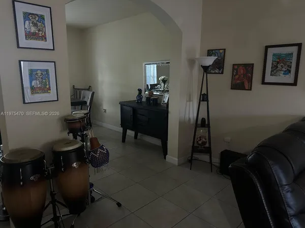 a room with furniture and a closet