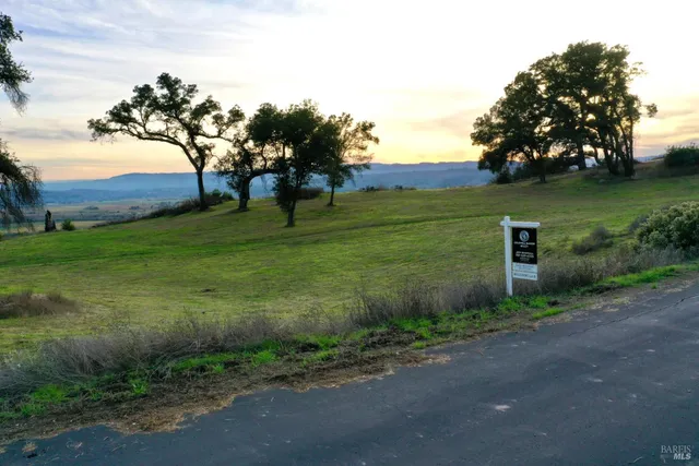 a view of a yard covered in snow