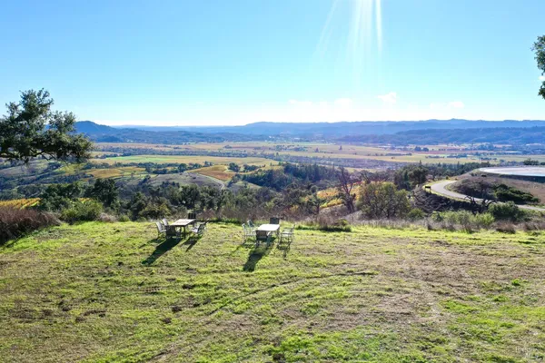 a view of a lake with houses