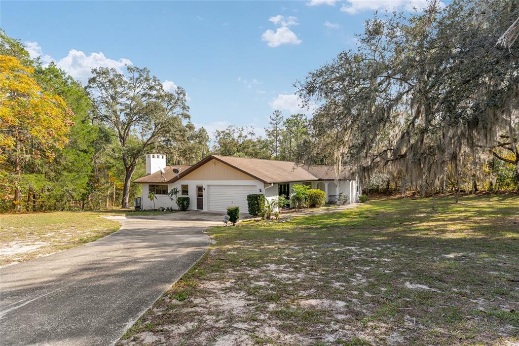 20290 Southwest 97th Place Dunnellon, FL 34431 - Photo 50 of 73 a front view of a house with a yard and large trees