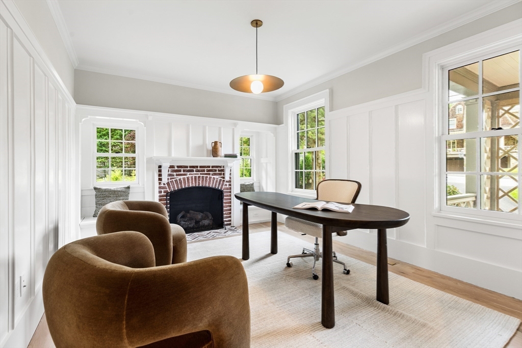 2 Percy Road Lexington, MA 02421 - Photo 13 of 31 a living room with furniture a window and a fireplace