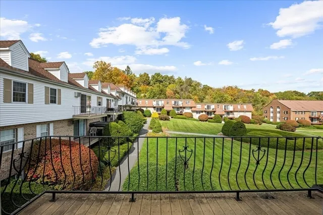 a view of a city from a balcony