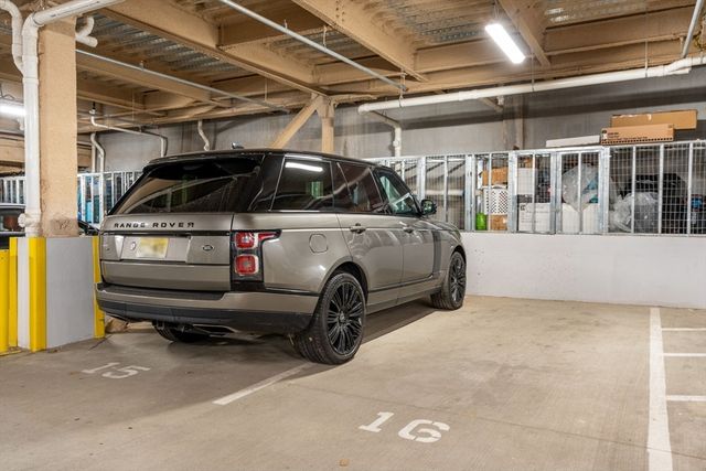 a view of car parked in garage