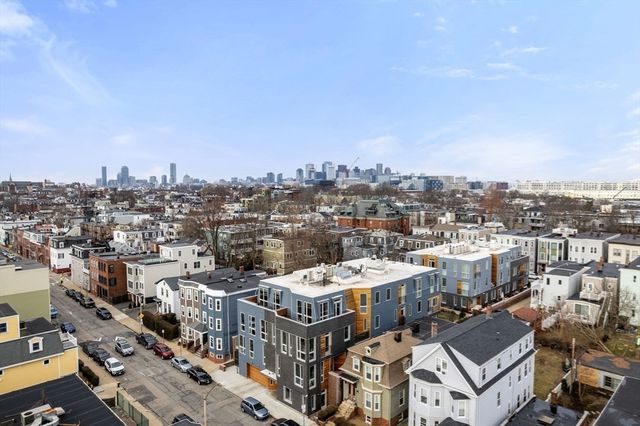 an aerial view of city