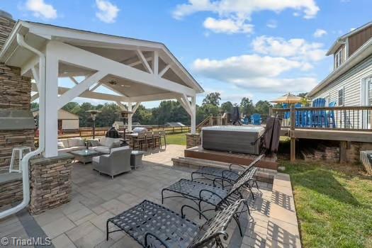 830 John Rainey Road Salisbury, NC 28147 - Photo 31 of 50 Deck and patio with outdoor kitchen