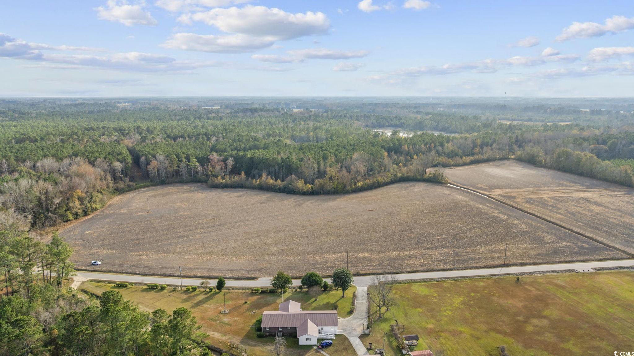 Aerial overview of property's location featuring rural landscape