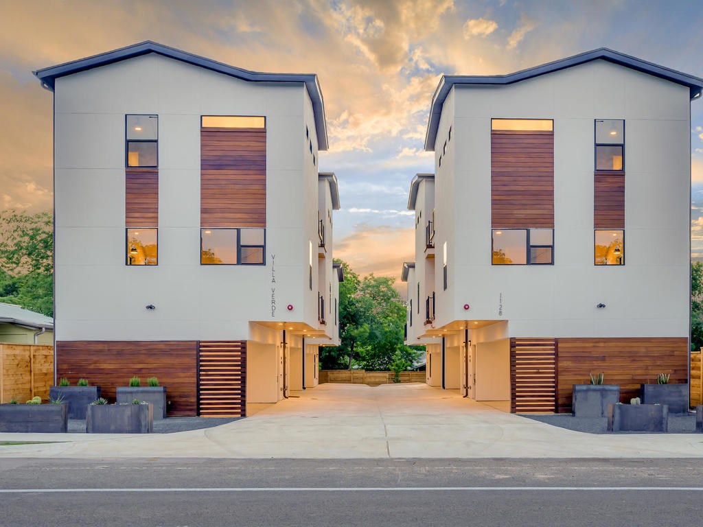 a street view along with residential houses