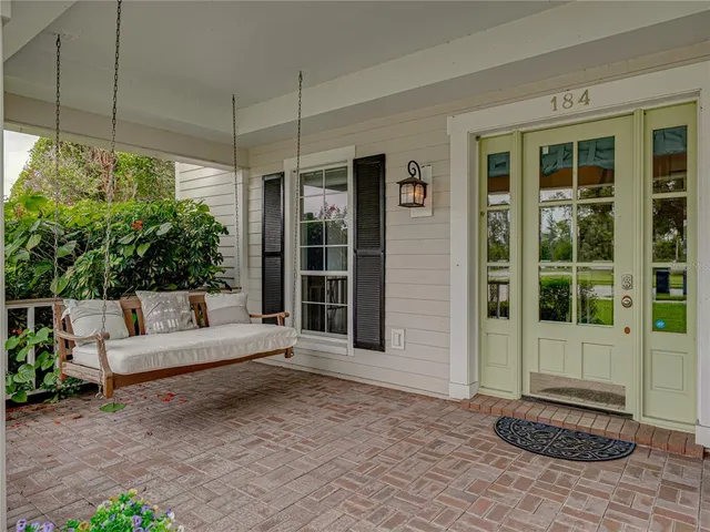a view of a entryway door front of house