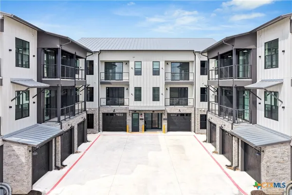 an aerial view of multiple house