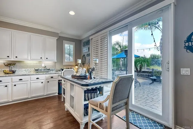 a view of outdoor space yard deck patio and outdoor dining space