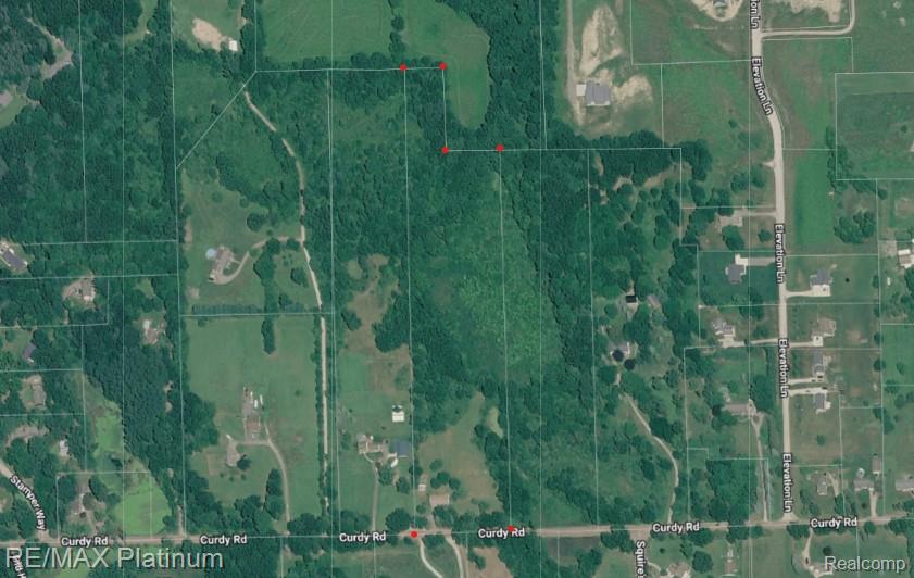 2647 Curdy Road Howell, MI 48855 - Photo 34 of 34 Overhead with Property Corners