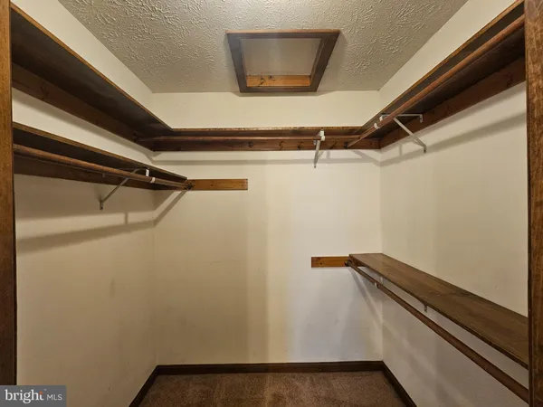 a view of a room with racks