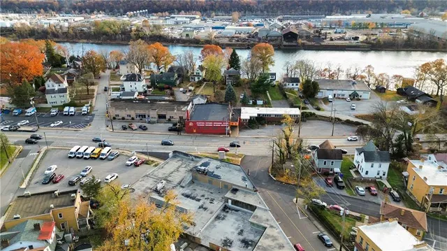 an aerial view of a city