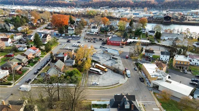 an aerial view of a city
